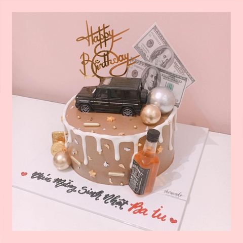 Bánh kem trang trí xe hơi - Bánh kem sinh nhật cho nam