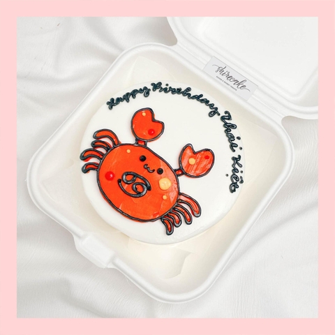 Mini Bento hình động vật biển dễ thương - Bánh kem bơ mini hộp bã mía