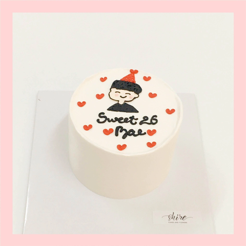 Bánh mini vẽ người - Bánh kem bơ mini 10-12cm