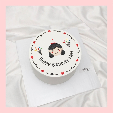 Bánh kem vẽ người nữ - Bánh kem sinh nhật cho nữ