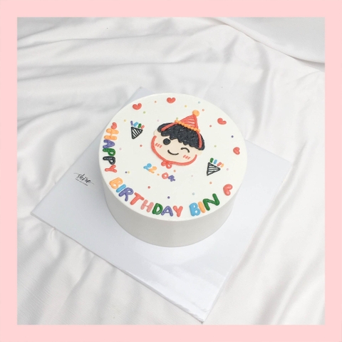 Bánh kem vẽ người nam - Bánh kem sinh nhật cho nam