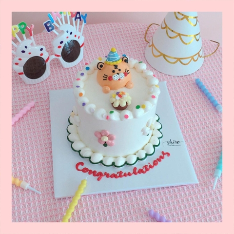 Bánh mini bơm thú 3D- Bánh kem bơ mini 10-12cm