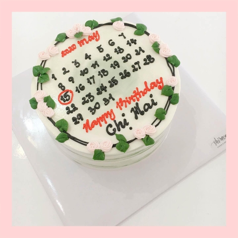 Bánh kem vẽ lịch - Bánh kem sinh nhật