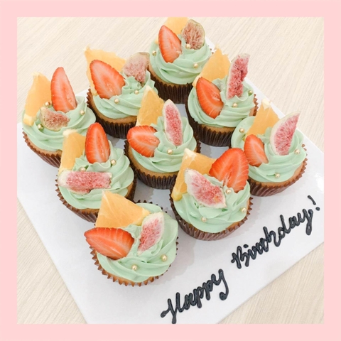 Set cupcake trái cây - Bánh sinh nhật dạng cupcake ổ