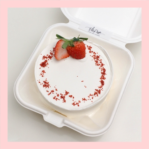 Mini Bento dâu tây - Bánh kem bơ mini hộp bã mía