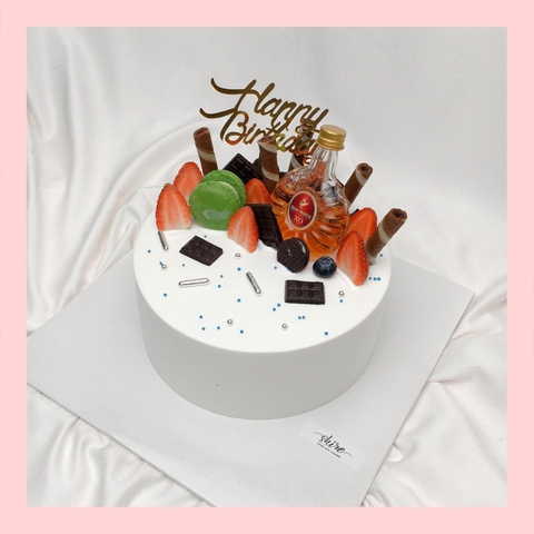 Bánh kem trang trí rượu bia - Bánh kem sinh nhật cho nam