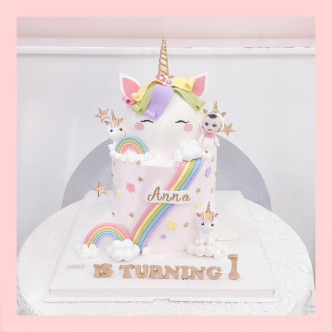 Bánh kem tạo hình kỳ lân Unicorn- Bánh kem fondant