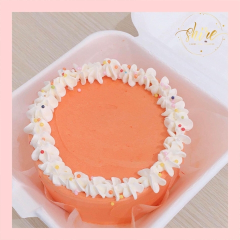 Mini Bento tone màu cam - Bánh kem bơ mini hộp bã mía