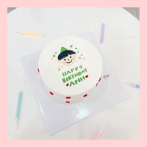 Bánh kem vẽ người nam - Bánh kem sinh nhật cho nam