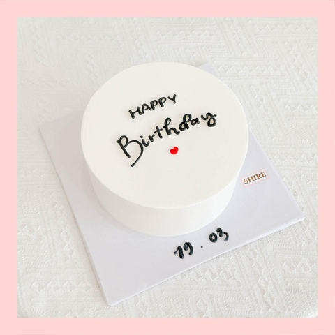 Bánh kem tone trắng đen - Bánh kem sinh nhật