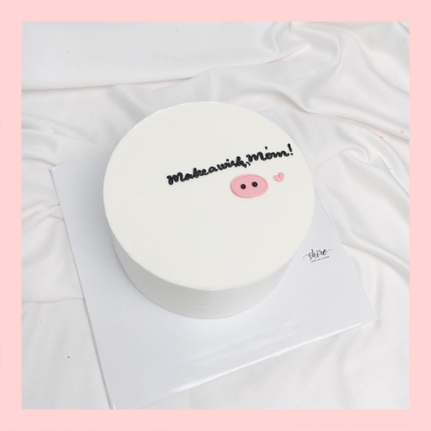 Bánh vẽ hình con heo dễ thương - Bánh sinh nhật trẻ em