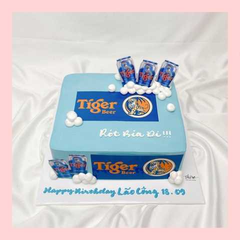 Bánh kem trang trí rượu bia - Bánh kem sinh nhật cho nam
