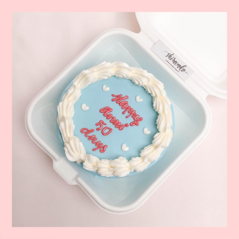 Mini Bento tone màu xanh dương - Bánh kem bơ mini hộp bã mía