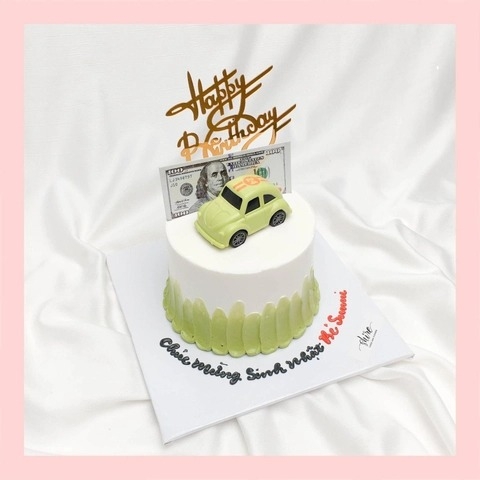 Bánh mini trang trí đồ chơi thú cute cho bé trai  - Bánh kem bơ mini 10-12cm