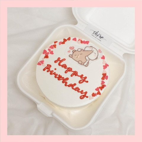 Mini Bento cặp đôi - Bánh kem bơ mini hộp bã mía