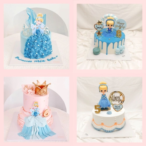 Bánh kem Lọ Lem Cinderella - Bánh sinh nhật công chúa Disney