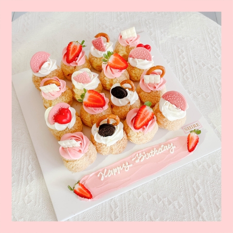 Su kem giòn xếp vuông - Choux creme