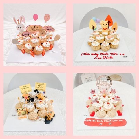 Su kem giòn sinh nhật cho bé - Choux creme trang trí phụ kiện