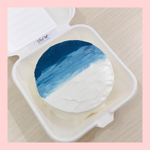 Mini Bento tone màu xanh dương - Bánh kem bơ mini hộp bã mía