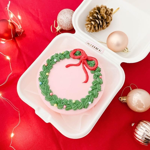 Mini Bento Giáng Sinh 2023 - Bánh kem bơ mini bento hộp bã mía