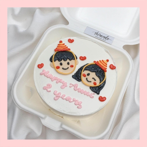 Mini Bento cặp đôi - Bánh kem bơ mini hộp bã mía