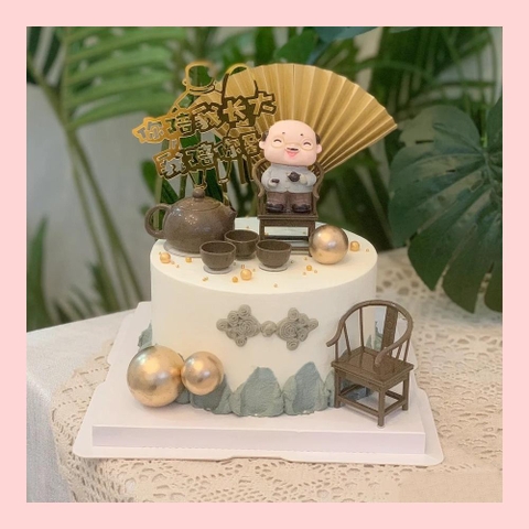 Bánh kem mừng thọ hiện đại