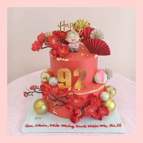 Bánh kem mừng thọ hiện đại