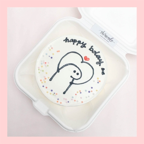 Mini Bento vẽ hình ngộ nghĩnh - Bánh kem bơ mini hộp bã mía