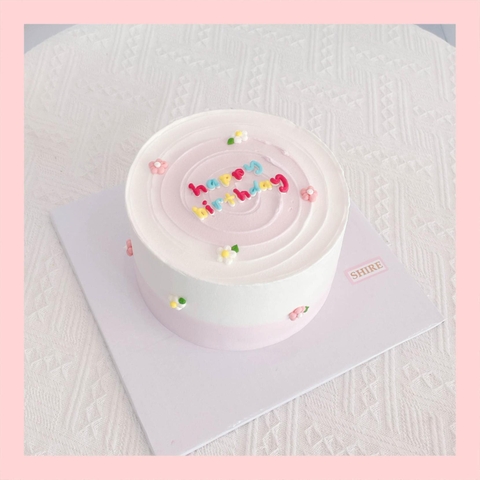 Bánh kem vẽ màu pastel style Hàn - Bánh kem sinh nhật