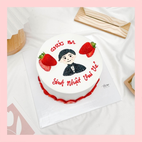 Bánh kem vẽ người nam - Bánh kem sinh nhật cho nam