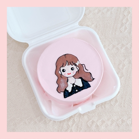 Mini Bento vẽ hình hoạt hình đáng yêu - Bánh kem sữa mini hộp bã mía