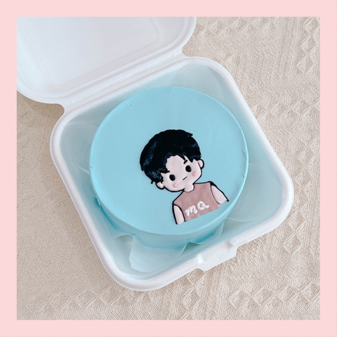 Mini Bento vẽ hình hoạt hình đáng yêu - Bánh kem sữa mini hộp bã mía