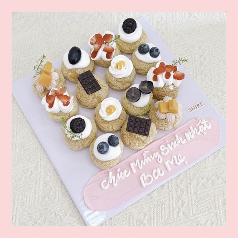 Su kem giòn xếp vuông - Choux creme