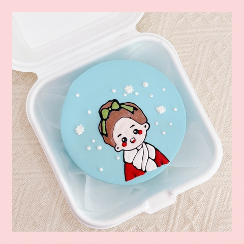 Mini Bento vẽ hình hoạt hình đáng yêu - Bánh kem sữa mini hộp bã mía