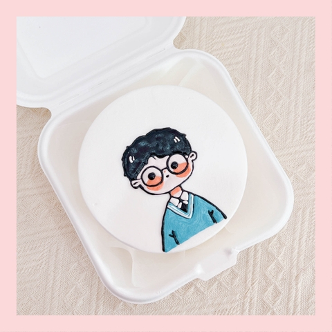 Mini Bento vẽ hình hoạt hình đáng yêu - Bánh kem sữa mini hộp bã mía