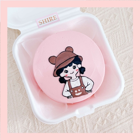 Mini Bento vẽ hình hoạt hình đáng yêu - Bánh kem sữa mini hộp bã mía