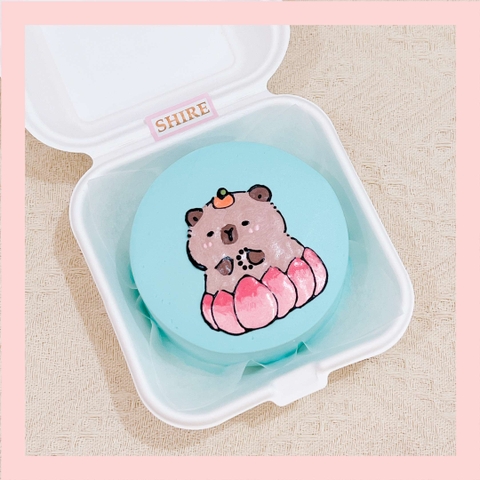 Mini Bento vẽ hình hoạt hình đáng yêu - Bánh kem sữa mini hộp bã mía