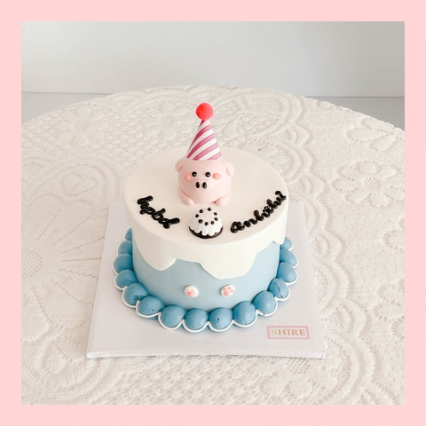 Bánh mini bơm thú 3D- Bánh kem bơ mini 10-12cm