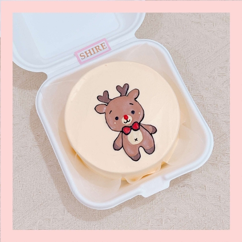 Mini Bento vẽ hình hoạt hình đáng yêu - Bánh kem sữa mini hộp bã mía