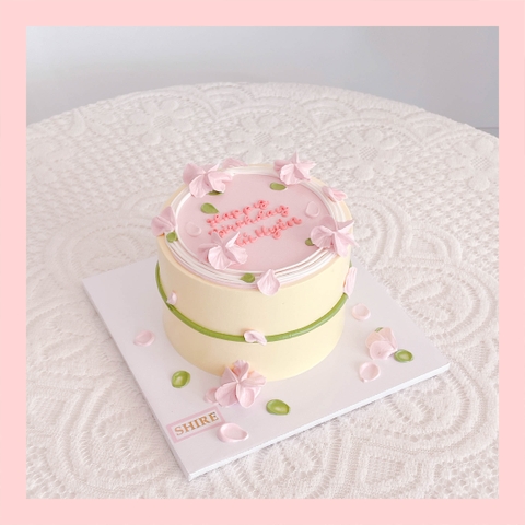 Bánh mini vẽ hoa - Bánh kem bơ mini 10-12cm