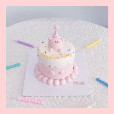 Bánh mini bơm thú 3D- Bánh kem bơ mini 10-12cm