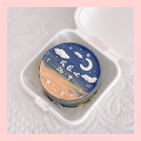 Mini Bento tone màu mix - Bánh kem bơ mini hộp bã mía