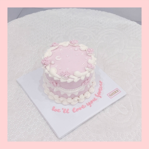 Bánh mini vẽ hoa - Bánh kem bơ mini 10-12cm