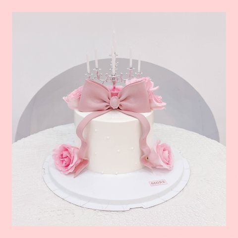Bánh kem tạo hình nơ 3D xinh xắn cho bé gái - Bánh kem fondant