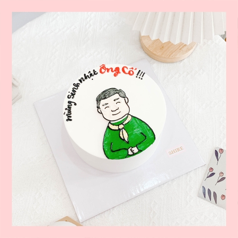 Bánh kem vẽ người nam - Bánh kem sinh nhật cho nam