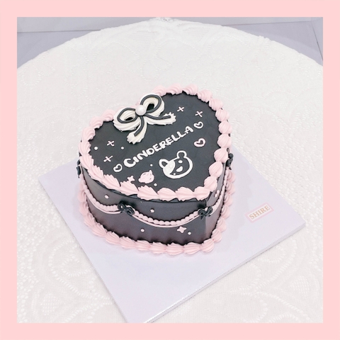 Bánh kem tone hồng đen - Bánh kem sinh nhật