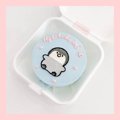 Mini Bento hình động vật biển dễ thương - Bánh kem bơ mini hộp bã mía