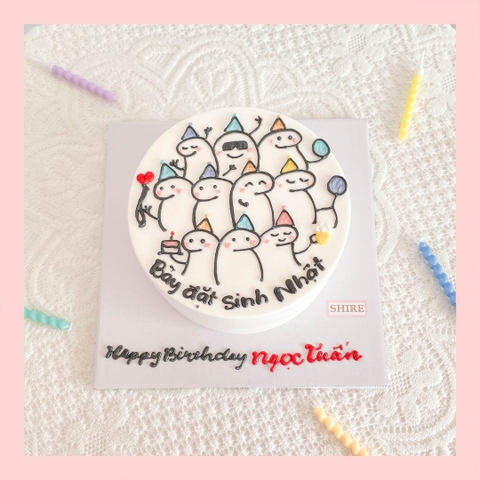 Bánh kem vẽ hình ngộ nghĩnh đáng yêu - Bánh kem sinh nhật