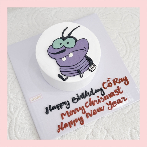 Bánh mini vẽ hình funny bựa - Bánh kem bơ mini 10-12cm