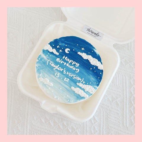 Mini Bento tone màu xanh dương - Bánh kem bơ mini hộp bã mía